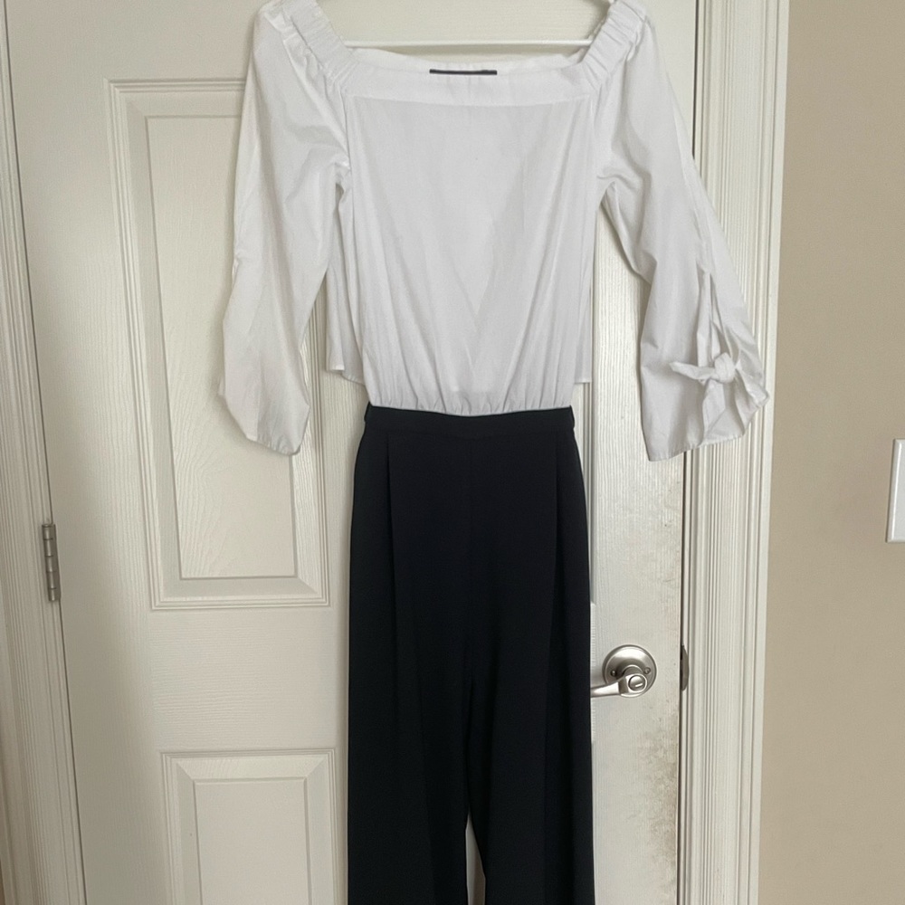 Zara jumpsuit in black and white